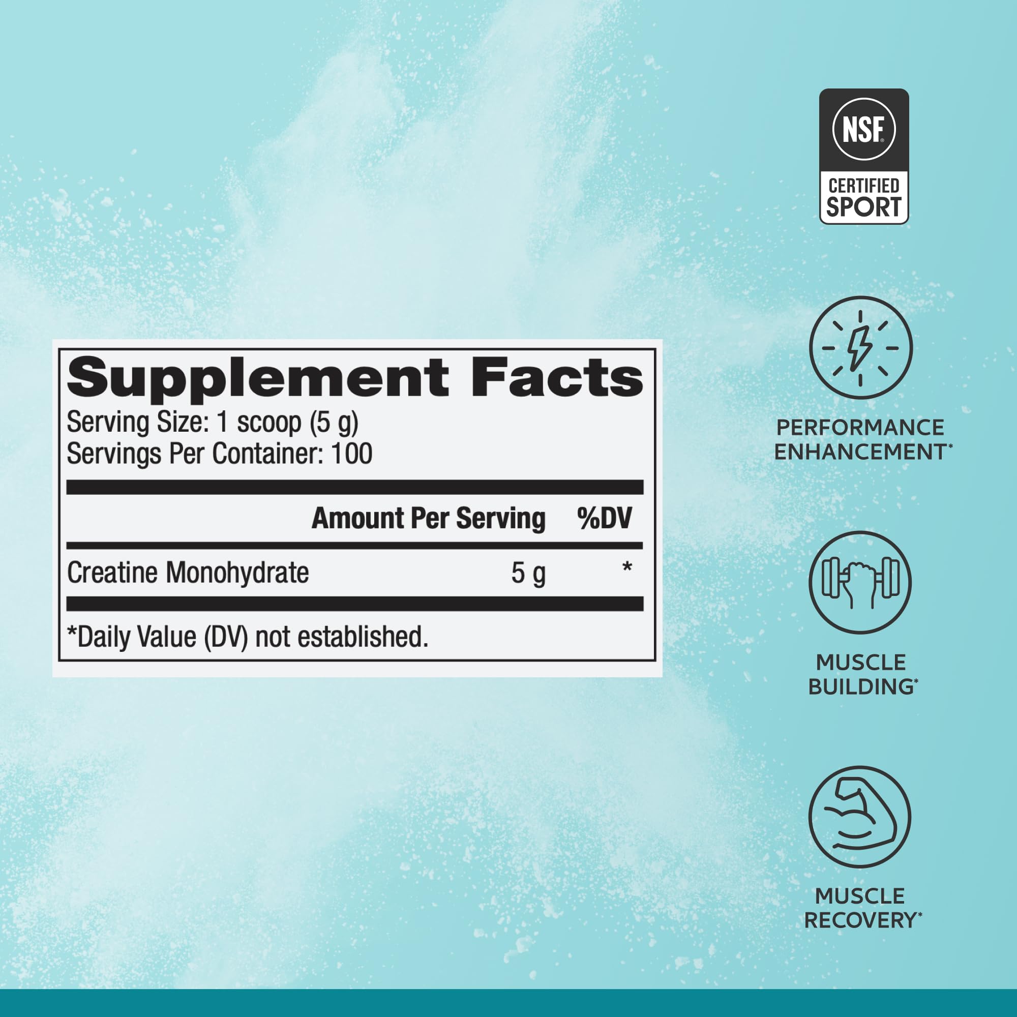 Dr. Mercola Pure Power Creatine Monohydrate - Supports Strength & Performance - Unflavored - NSF Certified - Quick-Dissolving Powder - 17.60 oz - 100 Servings - Image 3